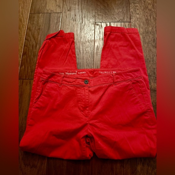 COPY - Talbots “The Weekend Chino” Red Pants - Picture 1 of 4